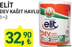 TARIM KREDİ ELİT DEV KAĞIT HAVLU 1 = 3 TARIM KREDİ ELİT DEV KAĞIT HAVLU 1 = 3